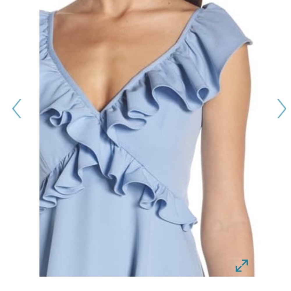 Chelsea28 Blue Ruffle Dress - Picture 4 of 9